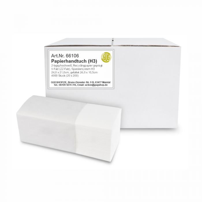 Papierhandtuch weiß 24,0 x 21,0cm 2-lagig V/ZZ-Falz (H3)